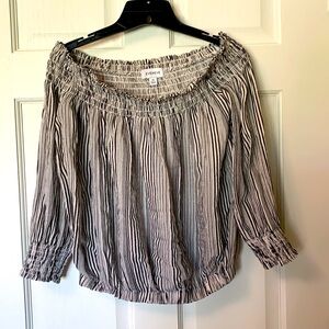 Evereve Sydney Stripe On/Off Shoulder Top